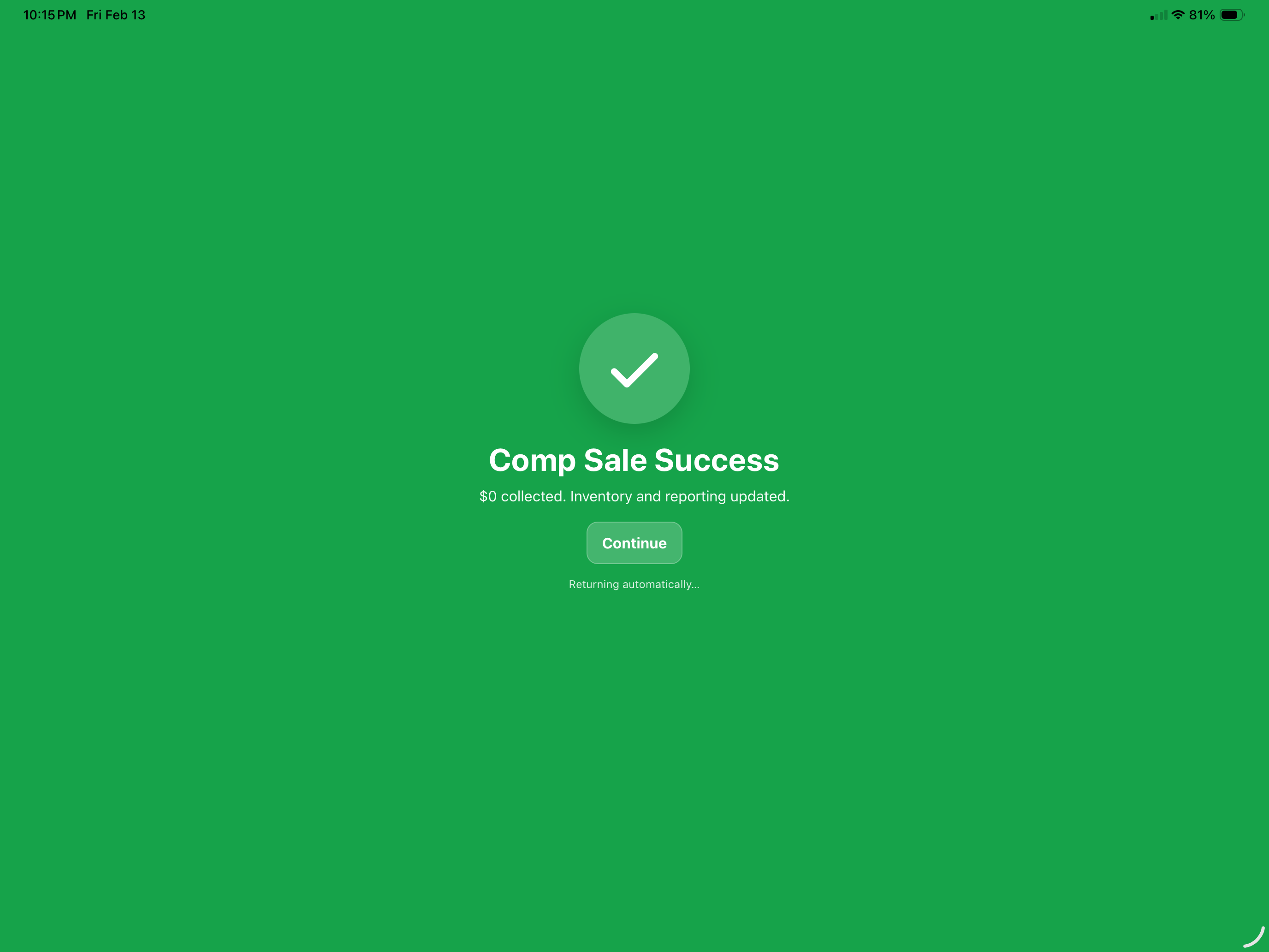 TicketHarmony POS — comp sales tracking and notes